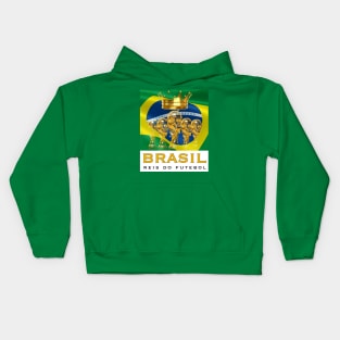 Brazil Kings of Soccer Kids Hoodie